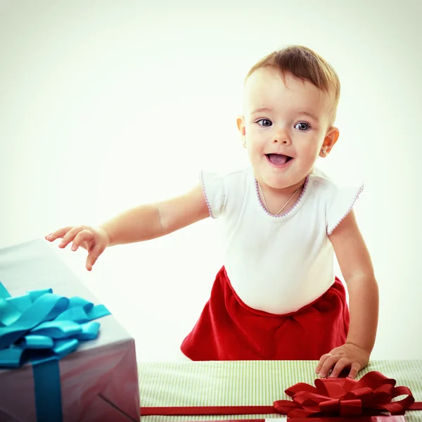 Cheerful baby girl — Stock Photo, Image