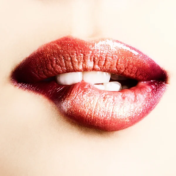 Lábios femininos sexy — Fotografia de Stock