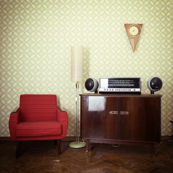 Vintage szoba fotellel — Stock Fotó