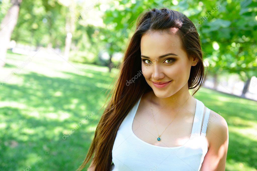 girl in summer park