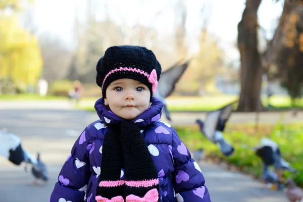 Cute fashionable baby girl — Stockfoto