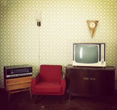 Retro tv ile eski Oda