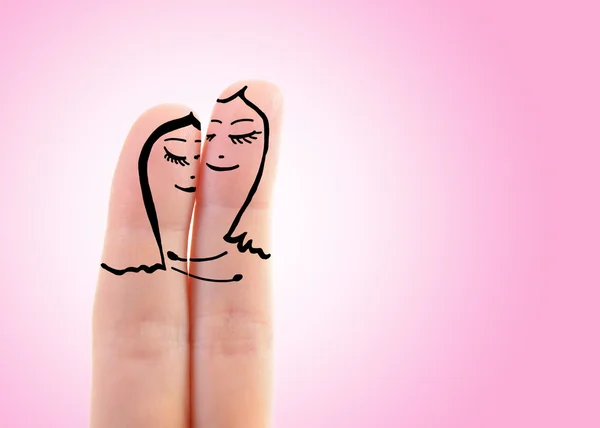 Dois dedos como mulheres — Fotografia de Stock