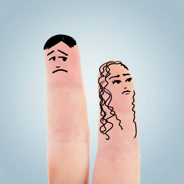 像女人和男人的手指 — 图库照片