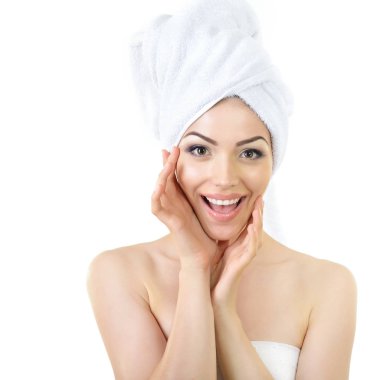 Banyo havlusu kadınla