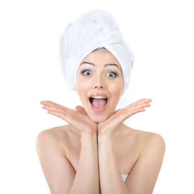 Banyo havlusu kadınla