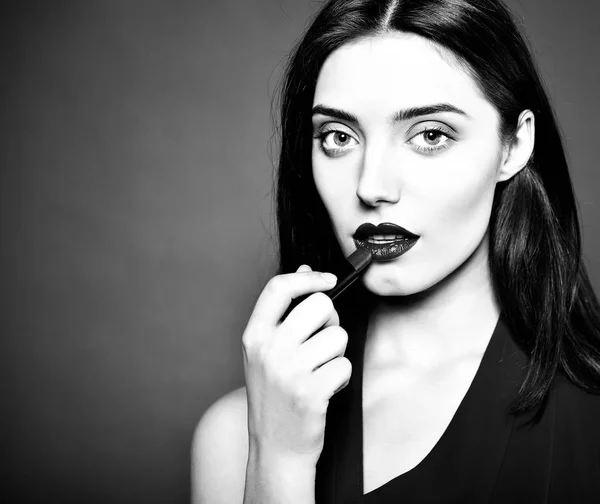 Fashion woman with lipstick — Stock Photo, Image