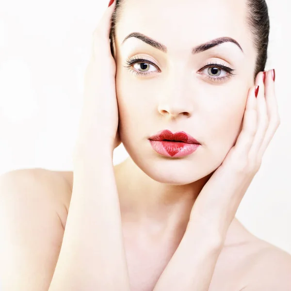 Hermosa Mujer Joven Con Maquillaje Creativo — Foto de Stock