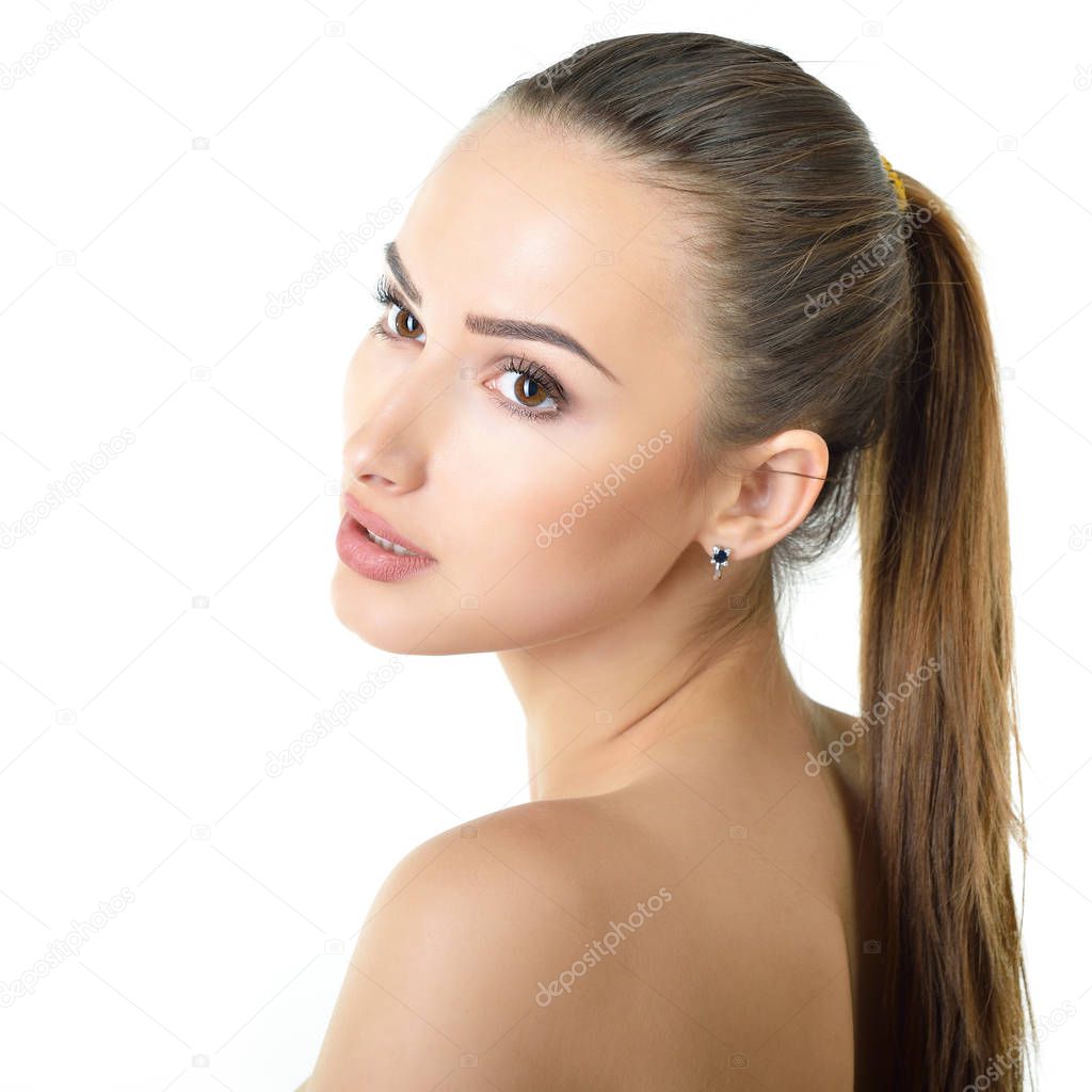 woman with clean face