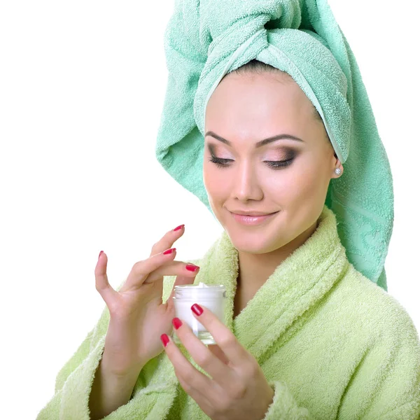 Vrouw met schoon gezicht — Stockfoto