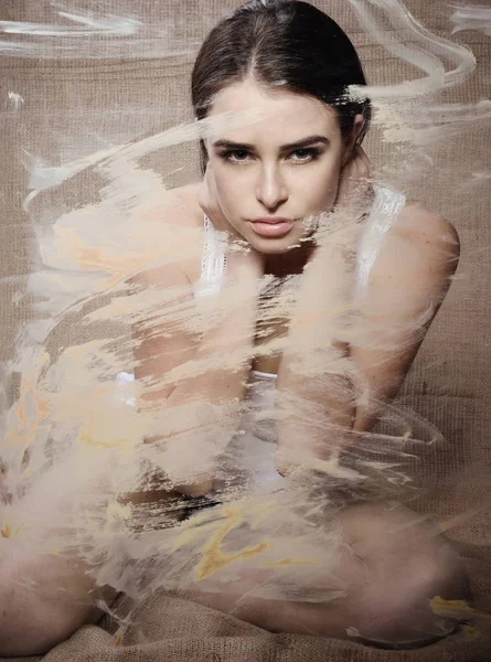 Sexy kobieta w mokry — Zdjęcie stockowe