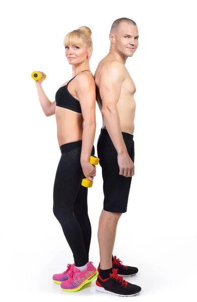 Athletic man and woman — Stock Photo, Image