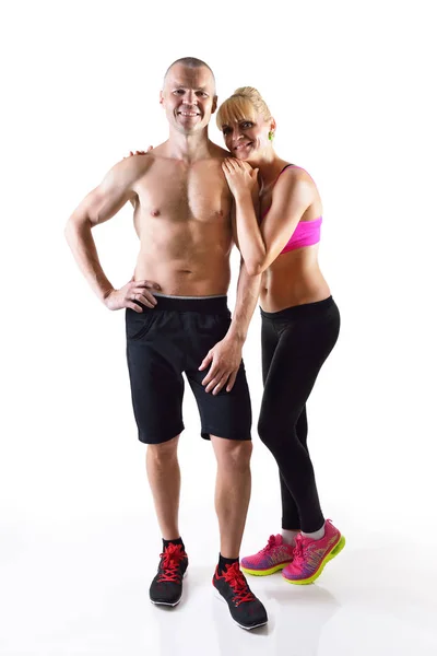 Fitness man en vrouw — Stockfoto