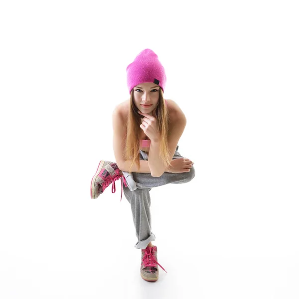 Allegro ballerino hip-hop ragazza — Foto Stock