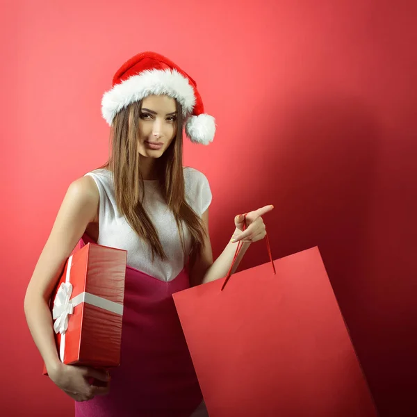 Hermosa mujer de Navidad — Foto de Stock