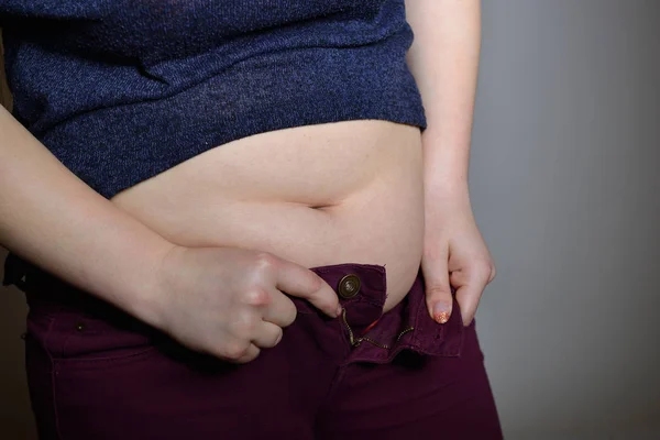 Büyük kilolu kadın — Stok fotoğraf