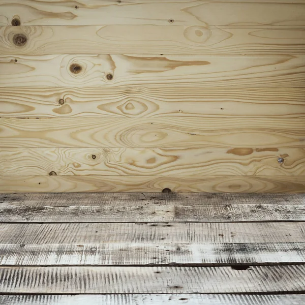Parete e pavimento in legno — Foto Stock