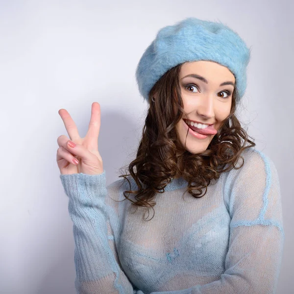 Cheerful emotional young woman — Stock Photo, Image