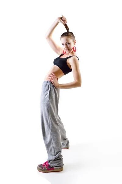 Κορίτσι ισχίο-λυκίσκου χορεύτρια — Φωτογραφία Αρχείου