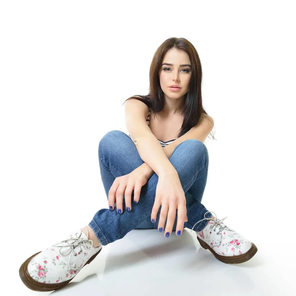 Beautiful brunette woman — Stock Photo, Image