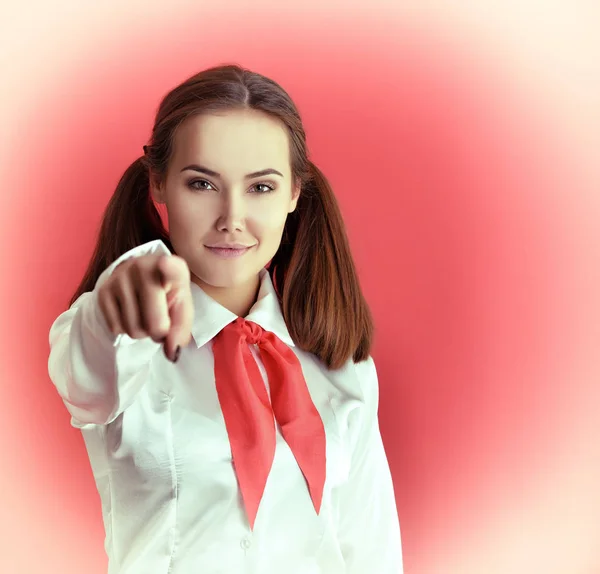 Beautiful Young Pioneer — Stock Photo, Image