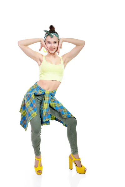 Aantrekkelijke dansende meisje — Stockfoto