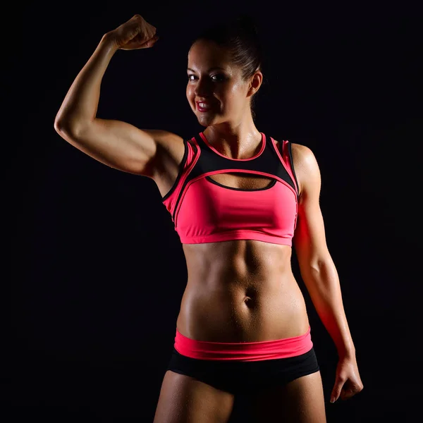 Fitness Donna muscolare — Foto Stock