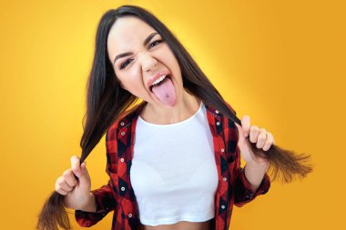 hipster kadın iyi eğlenceler