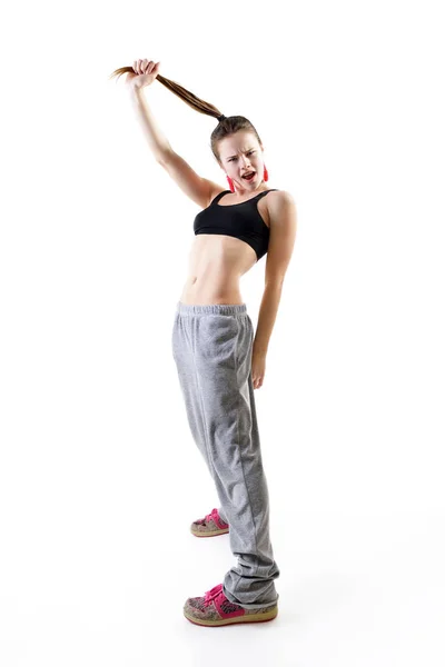 Teen girl hip-hop dancer — Stock Photo, Image