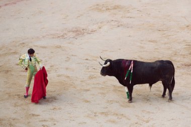 Boğa güreşi. Corrida Pamplona,: Navarra, Spain, 10 / 20 Temmuz