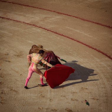 Boğa güreşi. Corrida Pamplona,: Navarra, Spain, 10 / 20 Temmuz