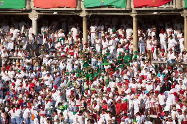 Boğa güreşi. Corrida Pamplona,: Navarra, Spain, 10 / 20 Temmuz