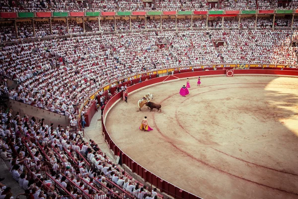 Ταυρομαχίες. Corrida στην Παμπλόνα, Ναβάρα, Ισπανία, 10 της 20 Ιουλίου — Φωτογραφία Αρχείου