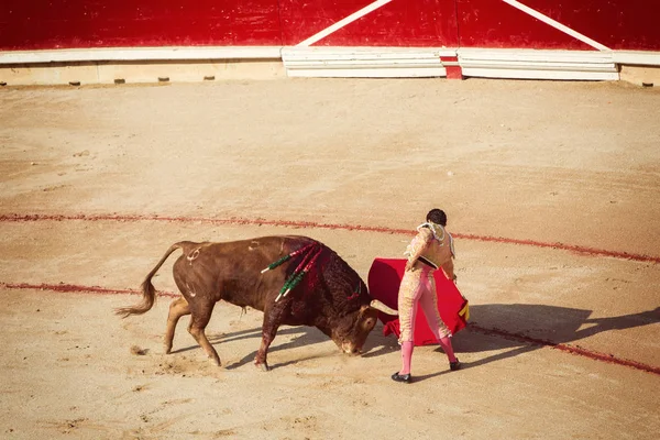 闘牛。パンプローナ、スペイン、ナバラ、7 月 20 日の 10 のコリーダ — ストック写真