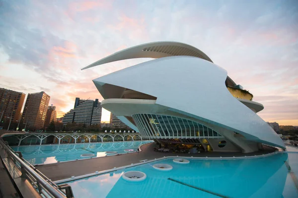 Moderne Architektur Valencia Spanien Schöne Architektonische Struktur Über Dem Himmel — Stockfoto