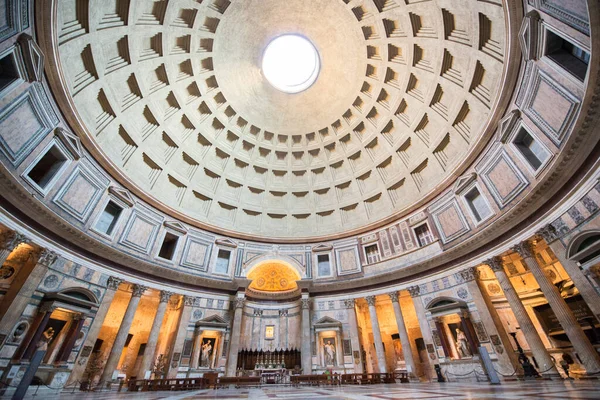 Dentro Panteão Roma Itália Majestoso Panteão Julho 2017 — Fotografia de Stock