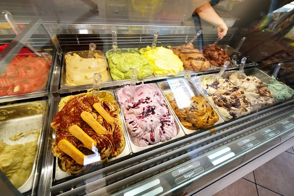 Jégkrém Rómában Olaszországban Olasz Gelateria — Stock Fotó