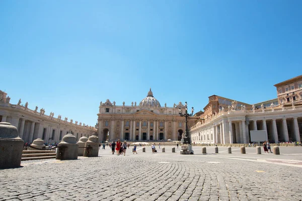 Petersdom Vatikan Weitwinkelblick Rom Italien Juli 2017 — Stockfoto