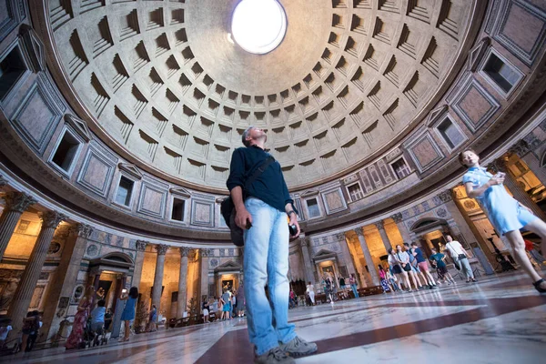 Внутри Пантеона Рим Италия Величественный Пантеон Июля 2017 — стоковое фото