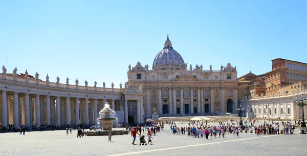 Собор Святого Петра Ватикан Вид Широким Углом — стоковое фото