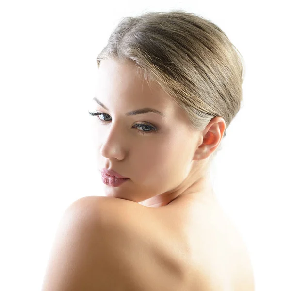 Beautiful Young Female Face Beauty Treatment Young Beautiful Woman Skin — Stock Photo, Image