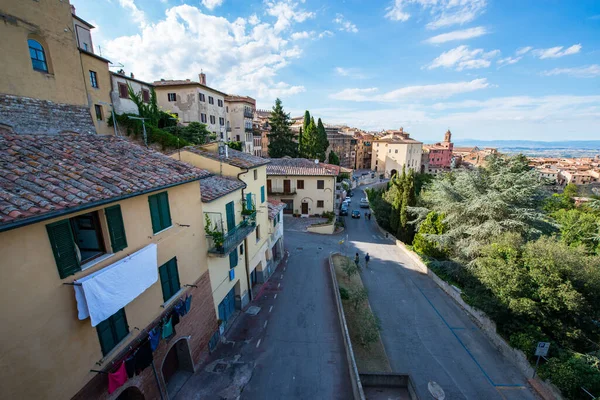 Montalcino Forntida Stadskärna Toscana Helgdagar Italien Semester Toscana Italien Europa — Stockfoto