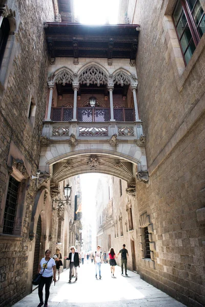 Gothic Quarter Barcelona Španělsko Královské Náměstí Barcelona Španělsko Dubna 2018 — Stock fotografie
