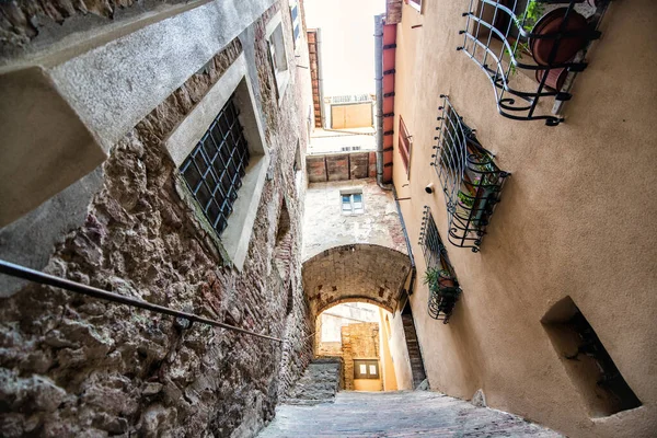 Montalcino Altes Zentrum Der Stadt Toskana Urlaub Italien Urlaub Der — Stockfoto