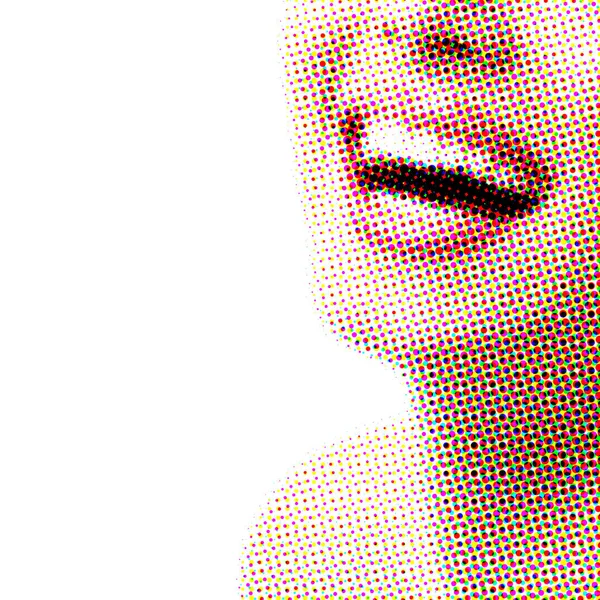 Illustrazione Bel Sorriso Largo Giovane Donna Con Grandi Denti Bianchi — Foto Stock