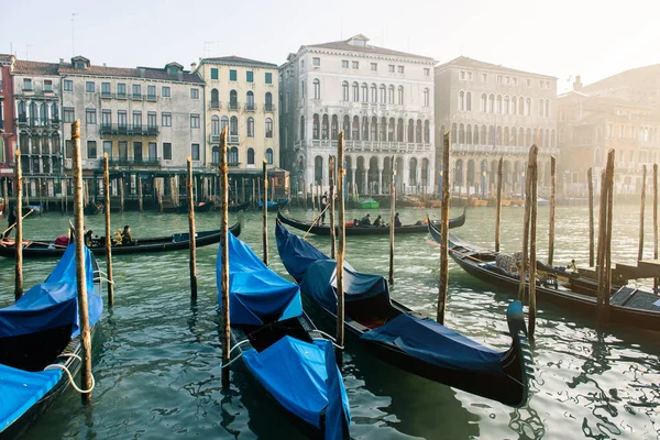 Channel Boats Venice Italy Beautiful Romantic Italian City — Stock Photo, Image