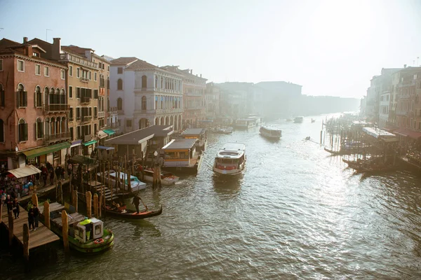 Channel Boats Venice Italy Beautiful Romantic Italian City — Stock Photo, Image