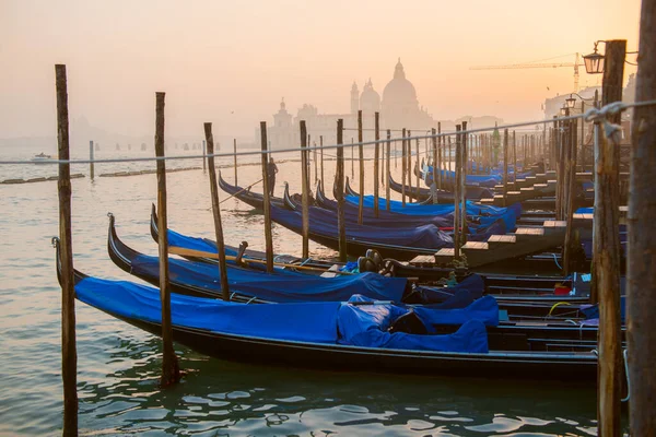 Gran Canal Con Góndolas Atardecer Venecia Italia Hermosa Ciudad Italiana — Foto de Stock