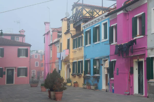 Maisons Colorées Sur Île Italienne Burano Province Venise Italie Bâtiments — Photo