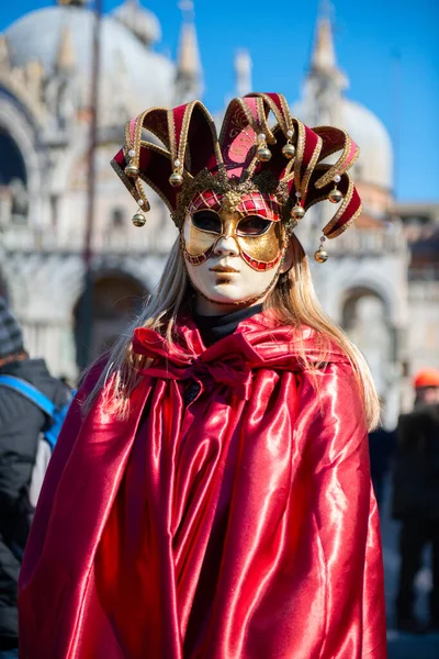 Carnaval Veneza Máscara Carnaval Colorida Festival Tradicional Veneza Itália Máscara — Fotografia de Stock